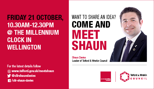 Meet Shaun and share your ideas for the borough – 21 Oct Wellington 