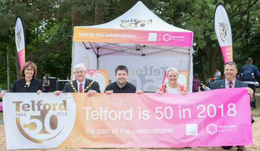 Telford 50 anniversary logo revealed at the Carnival of Giants