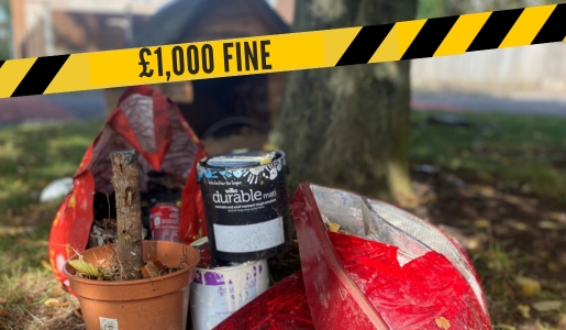 Fly-tipping hotspot areas visited by enforcement crews. 